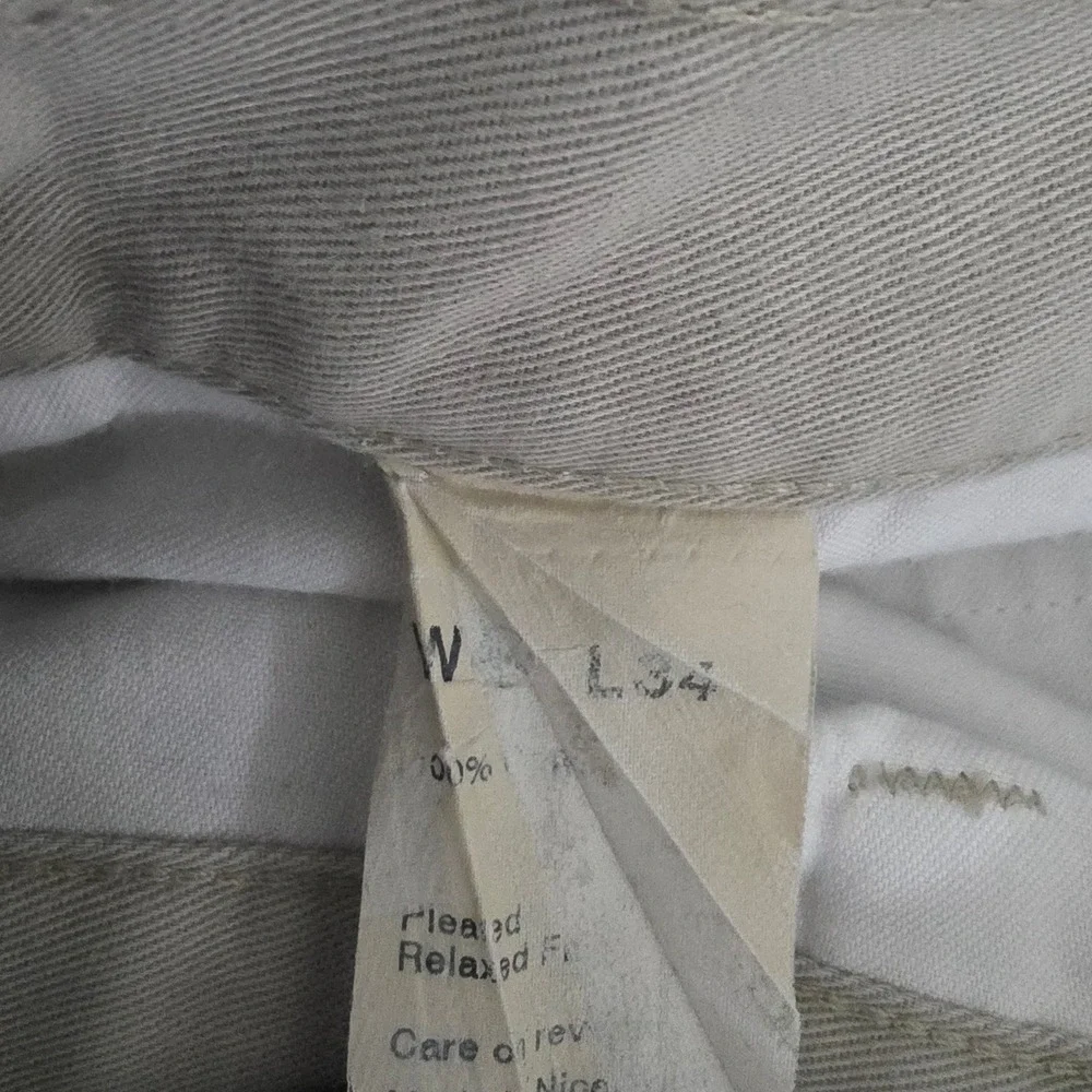 Dockers‎ Mens Pleated Relaxed Fit Khaki Chino Pants Tan Cotton 40x34